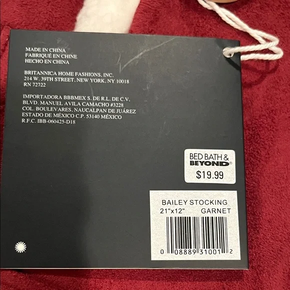 UGG Brown and Burgundy Christmas Stockings - Picture 5 of 5